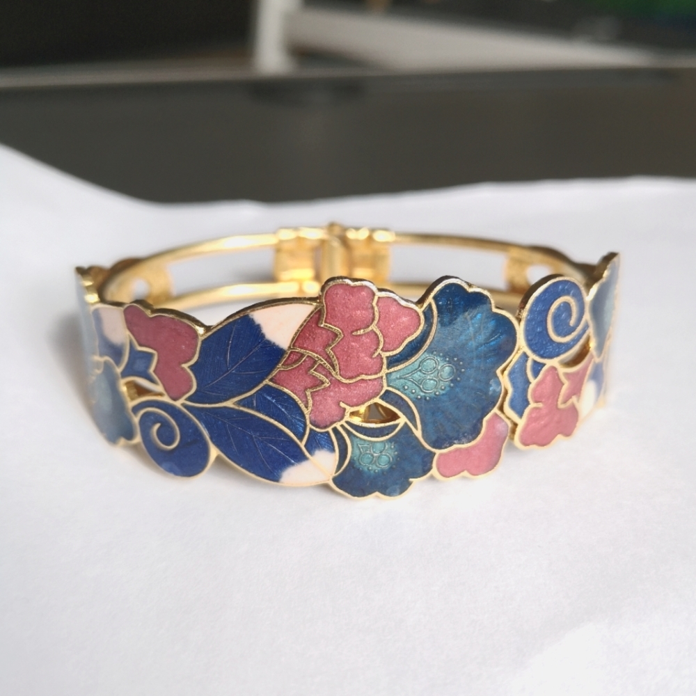 Vintage 80's Cloisonné Bracelet